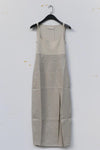 SWAYING/KNIT knitting stitching vest skirt SW23SS2L18 meters gray/linen PS56